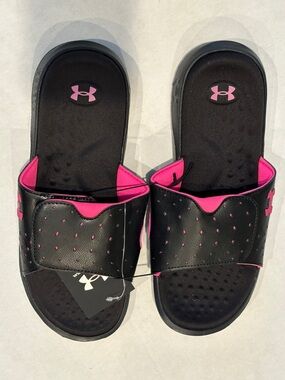 Under Armour Womens Ignite Casual Flip Flop Slides Sandal Youth 5.5Y 6.5Y NEW